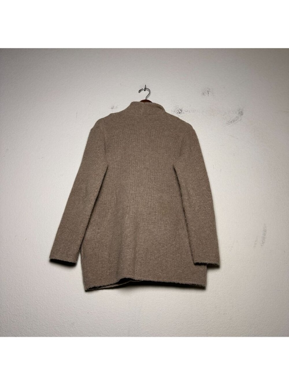 J.Crew Merino Coat Cardigan Women XS Outerwear Brown Warm Cocoon Knit Wool Blend - Picture 3 of 10